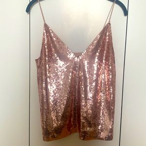 Veronica Beard Coda Sequined V-Neck Camisole
